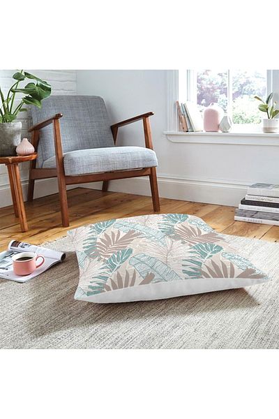 Realhomes Pernă de podea cu design special imprimat cu model floral modern