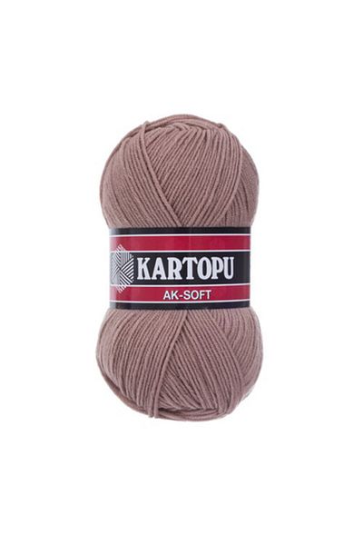 Kartopu Ak-Soft Dark Beige Hand Knitting Thread - K885