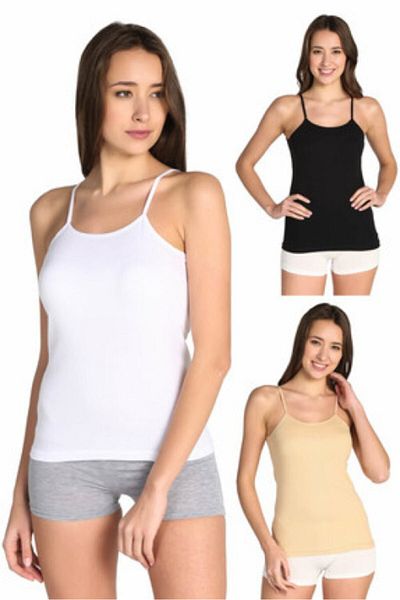 Tutku Tricou cu nervuri de 6 pi pentru femei, cu 3 bretele negre și 3 cu frânghie colorate