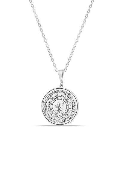 MySilvers Ayetel Kürsi Yazılı Gümüş Kolye