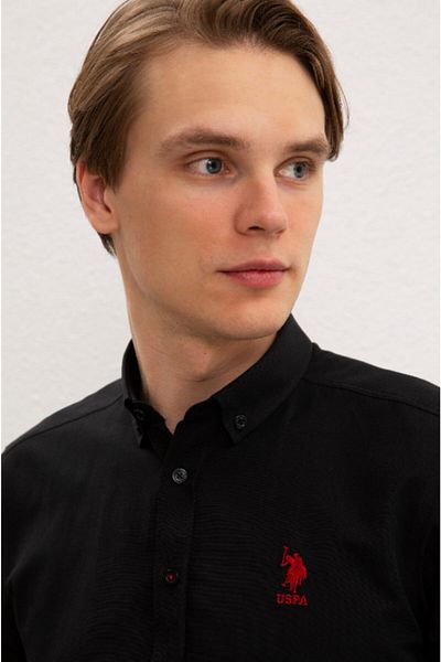 U.S. Polo Assn. Черна мъжка риза