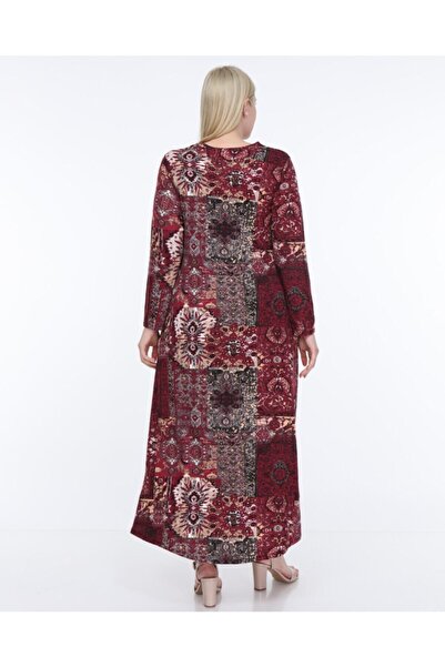 Mezura Ethnic Patterned Long Dress