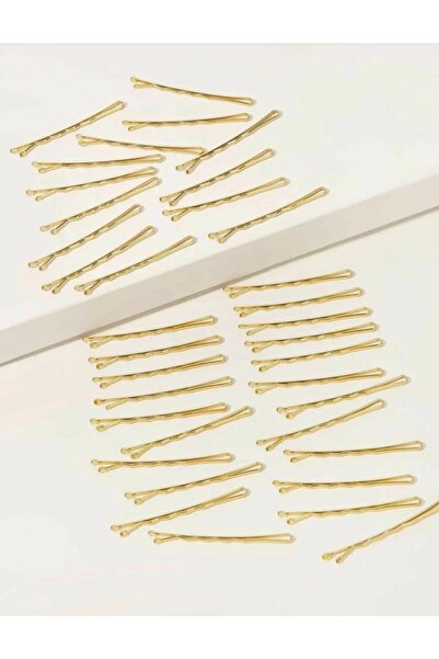 TAKICIN 30 Adet Sarı Tel Toka