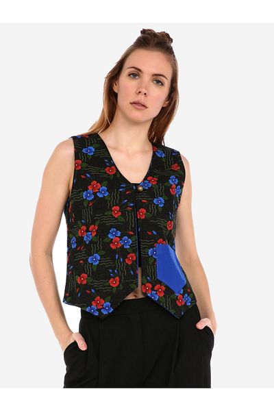 İna Vestă de iarnă cu model original Divitin Pazen, folosibilă pe două fețe