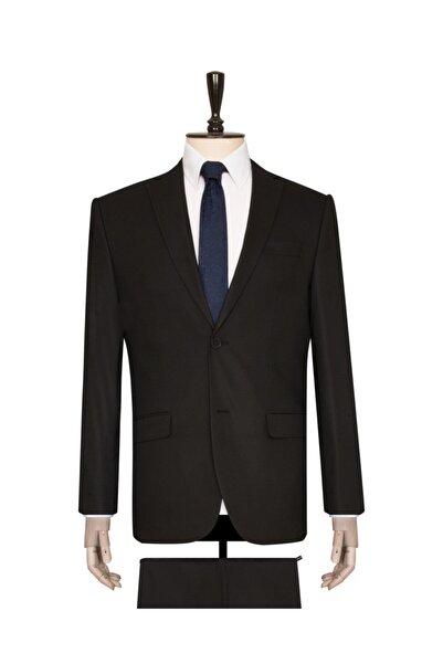 SÜVARİ Siyah Rahat Kalıp Takım Elbise