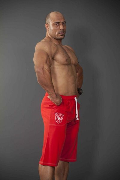 Big Sam Cotton Red Capri Shorts 1645