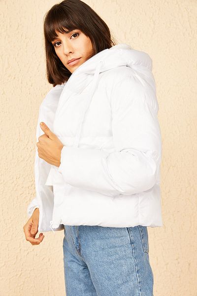 Bianco Lucci Damen-Puffermantel mit Kapuze