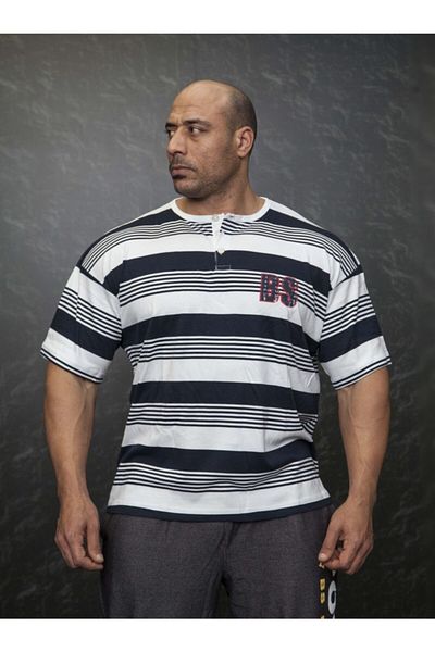 Big Sam Striped Classic Relaxed Fit T-Shirt 2606