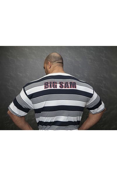 Big Sam Striped Classic Relaxed Fit T-Shirt 2606