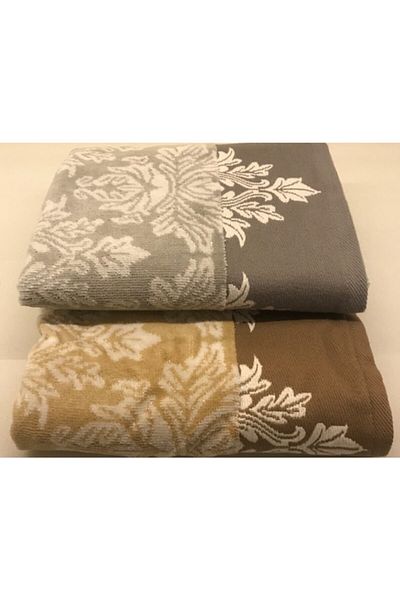Özdilek 2 Πετσέτες Προσώπου Χεριών Ayda Grey And Brown