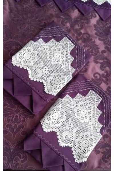 MİRAY Handcrafted Lace Pique Set - Purple