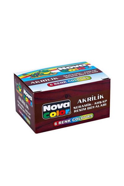 Nova Color Akrilik Boya 6 Renk Şişe