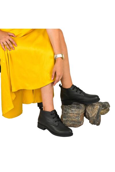 Moosefield Cizme negre de damă din piele naturală