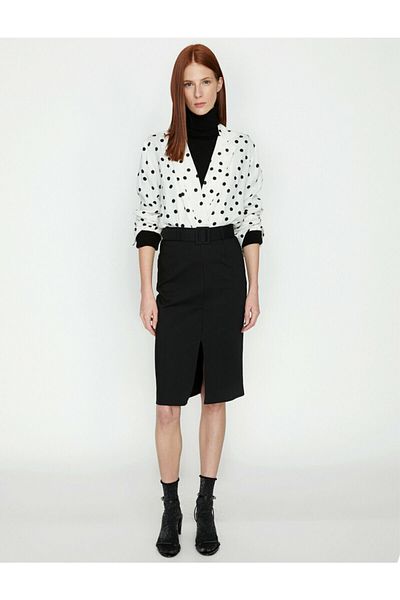 Koton Belt Detailed Skirt