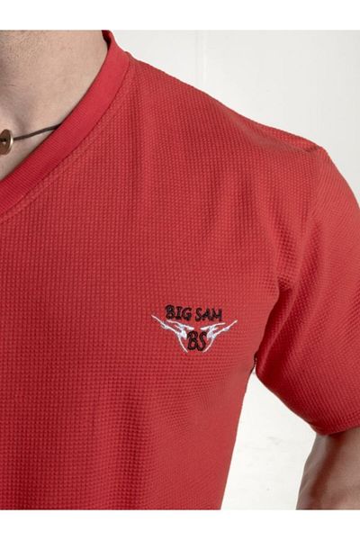 Big Sam Red Cotton T-Shirt 2726