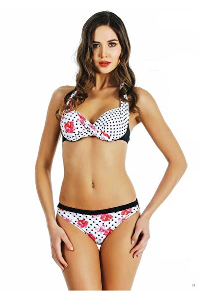 Armes Çiçek Desenli Push Up Bikini