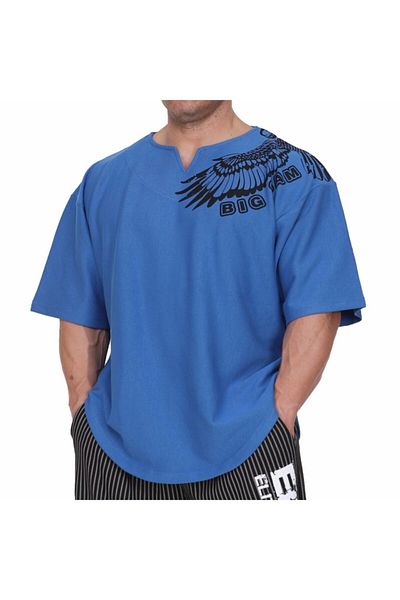 Big Sam Blue Eagle Pattern Oversize Training T-Shirt Big Sam 3240