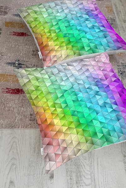 Realhomes Multicolored Special Design Digital Printed Modern Floor Cushion