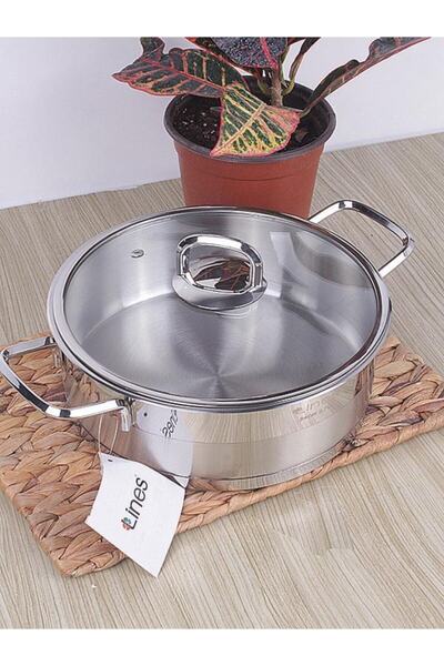 Lines Gold Silver Basık Tencere No:24