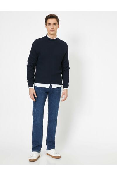 Koton Erkek Mark Straight Fit Yipratmali Jean Pantolon