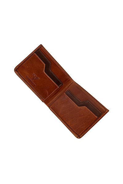 Garbalia Χειροποίητο Vintage Leather Tan Ανδρικό χαρτοφυλάκιο χρημάτων