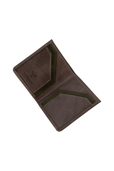 Garbalia 100% Χειροποίητο Vintage Δερμάτινο Γκρι Ανδρικό χαρτοφυλάκιο χρημάτων