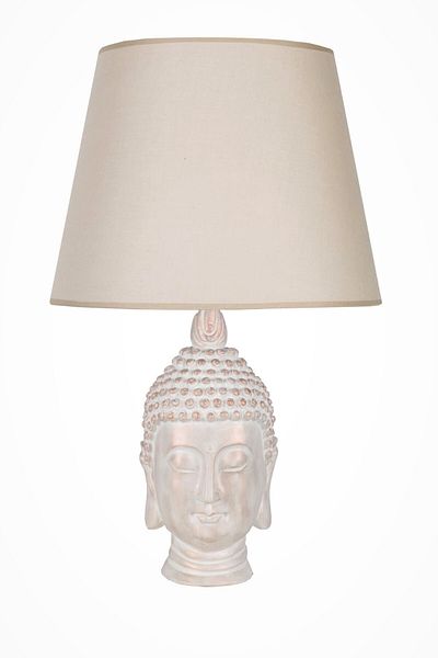 Qdec Antique White Beige Large Buddha - Modern Design Lampshade