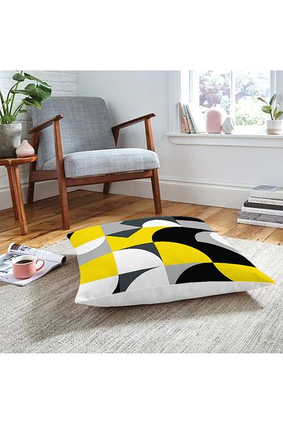 Realhomes Pernă de podea modernă decorativă cu imprimare digitală