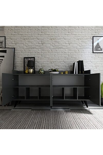 MDFHOME Rio Konsol K1-2 Antrasit 180 Cm