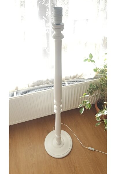 LULUAVİZEM Lambader Kırık Beyaz Çiçekli