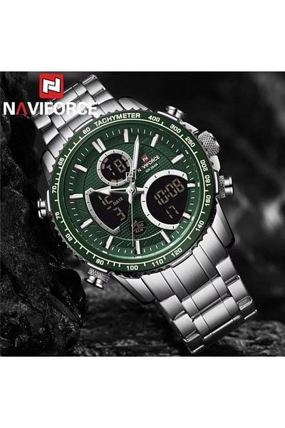 Naviforce Nf9182 Analog Digital Steel Cord Men's Wrist Watch