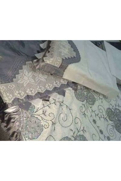 Gül Handcrafted Lace Lacquer Pique Set - Silver