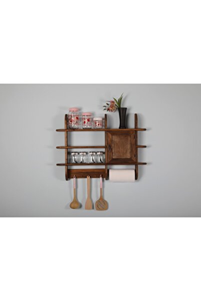 Genel Markalar Elif Ahşap Dekoratif Mutfak Rafı Baharatlık