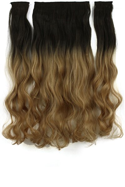 Eva Peruk Dalgalı Fiber Yarımay Set 250 gr 70 Cm Açık Kumral 9501-10