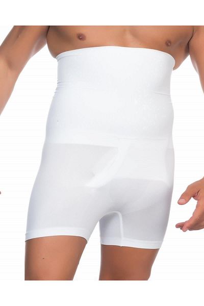 Momslab Men's White Boxer Corset with Legs