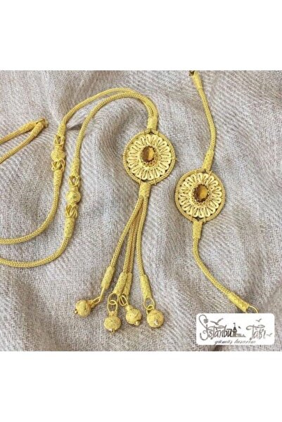 Mia Vento Zultanit Taşlı Altın Kaplama Gümüş Trabzon Kazaziye Set