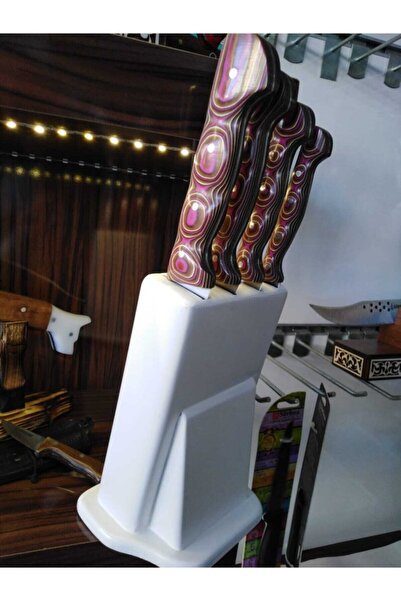 Sürmene Bıçağı El Yapımı Verzalit 4'lü Mutfak Bıçak Seti