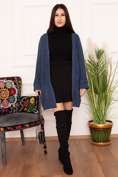 PULLIMM Women's Sleeve Cuff Knitwear Cardigan Akr03