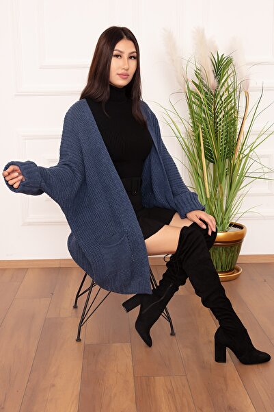 PULLIMM Bayan Kolu Manşet Triko Hırka Akr03