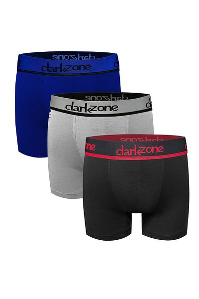 darkzone Ανδρικά μπόξερ 3 Pack Navy / Γκρι / Μαύρο