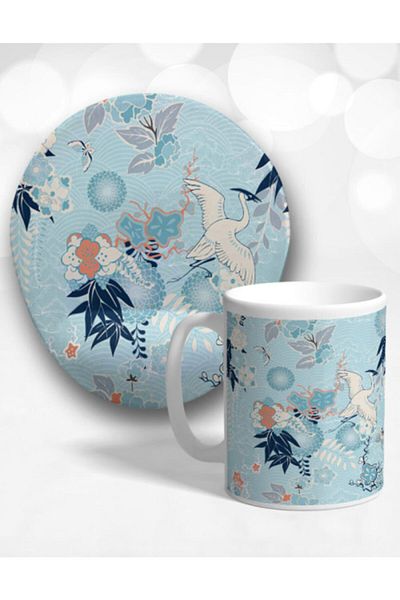 Onartem Oval Kimono Wrist Support Mouse Pad and Mug Set