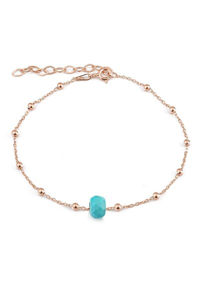 MySilvers Gümüş Kesme Boncuk Top Zincir Bileklik