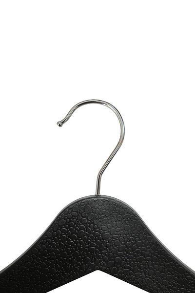 bimbambom Umeraș pentru haine Wood Look 12 Umerașe din plastic, negru
