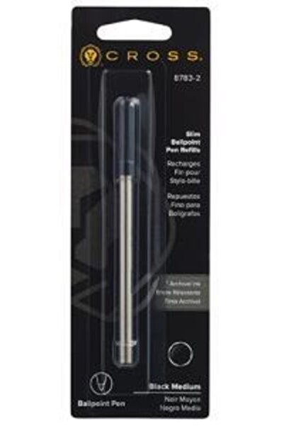 Cross Click Tükenmez Kalem Yedeği Refil Medium Uç Siyah 8783-2