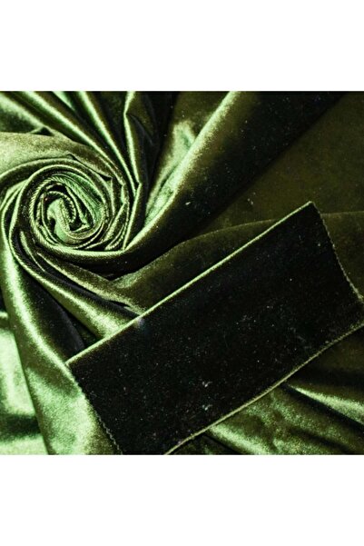 KadifeDünyası Parlak Lüks Kadife - Koyu Yeşil Döşemelik Kumaş- Velvetfab