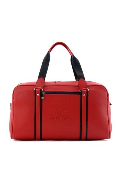 LOS ANGELES POLO CLUB Faux Leather Sports And Travel Bag 9732 Red