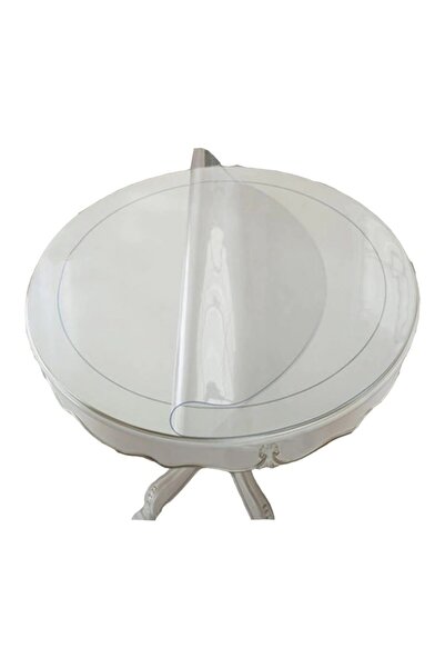 Evsay Şeffaf Pvc 1,7mm Kalınlık Masa Örtüsü Kaymaz Koruyucu Yuvarlak Masa 80 ...