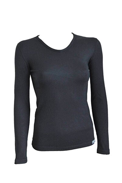 Malabadi Жіночий V-подібний комір, довгий рукав, термобілизна, екрю