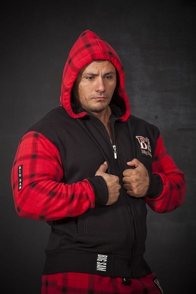 Big Sam Red Plaid Hooded Sweatpants 3587