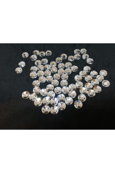 yiğit aksesuar 10 Mm Kristal Cam Dikme Taş Beyaz (20 Adet)